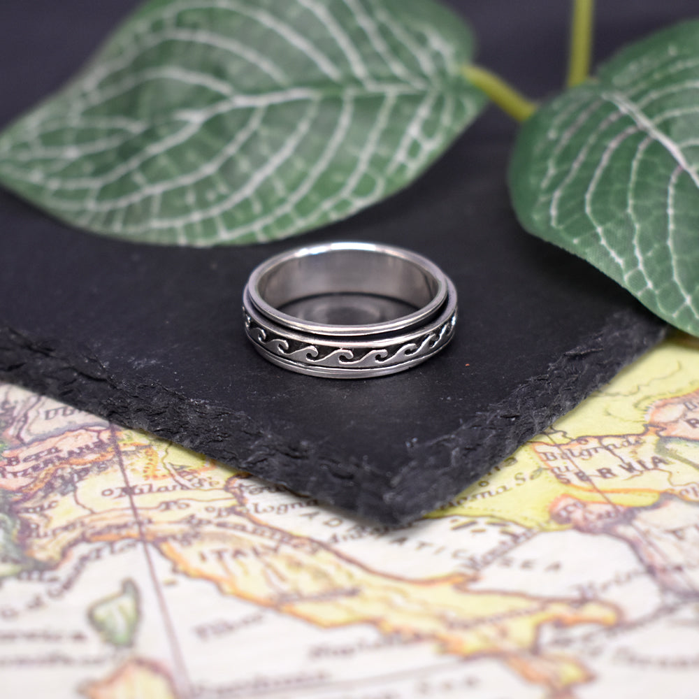 Harley wave spinning ring (large size)