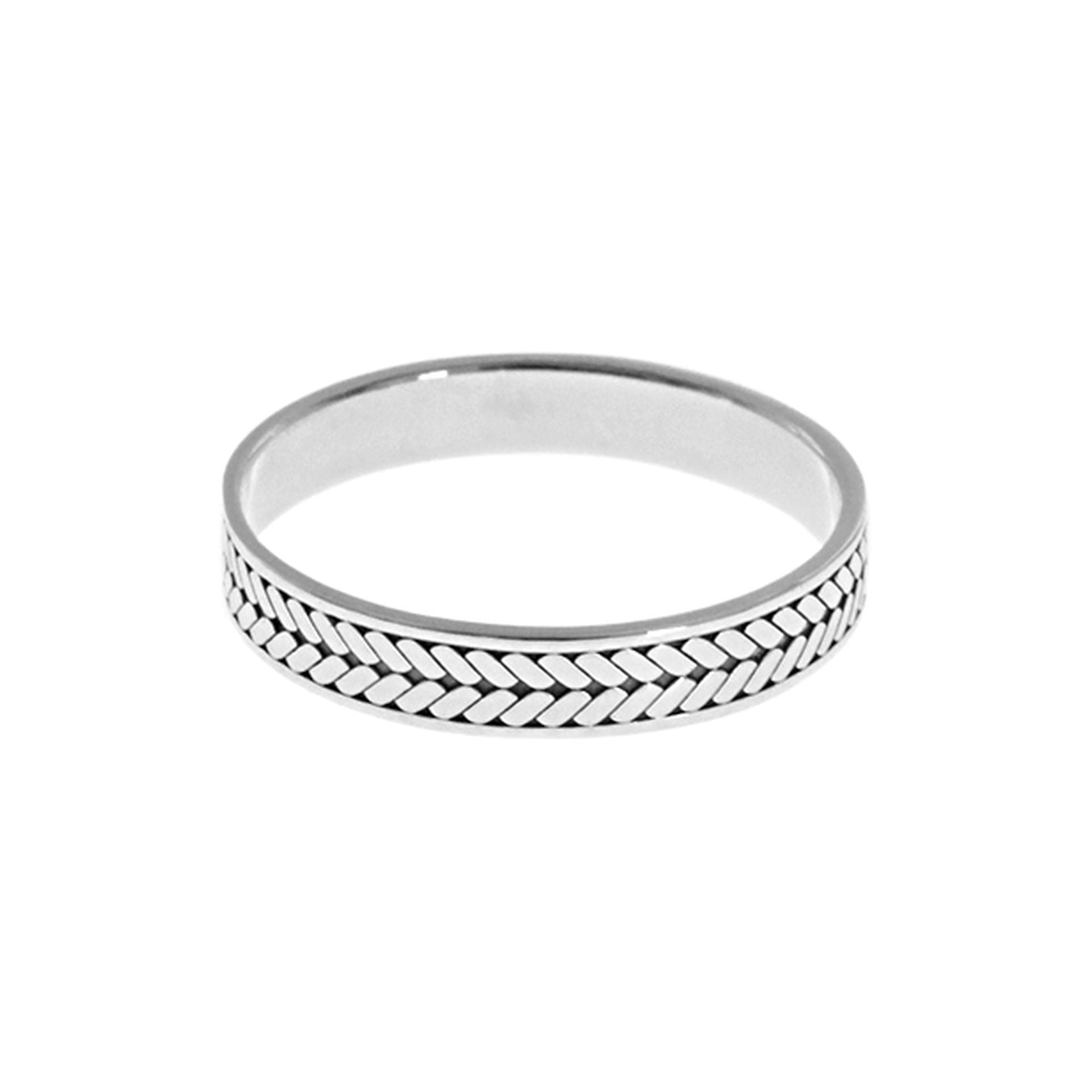 Harley chevron patterned band ring